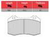Hawk Brembo Calipers Lotus, A, C, F - Race Brake Pad Set - Hawk Blue 9012 TMS2507 View 7