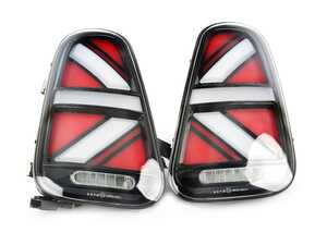 MINI R53 Union Jack LED Clear/Black Led Taillights - Set