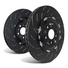 Rear 2-Piece Floating SG Grooved Rotor Pair - 370x24mm - BMW G8X M3 M4 Base & Comp