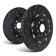 Rear 2-Piece Floating SG Grooved Rotor Pair - 370x24mm - BMW G8X M3 M4 Base & Comp