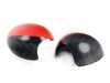 ECS JCW Style Checkered/Red Mirror Cap Covers - Set 51162754916 View 1