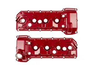 NRW Designs S65 Aluminum Valve Cover - Smooth Red