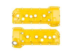 NRW Designs S65 Aluminum Valve Cover - Smooth Yellow