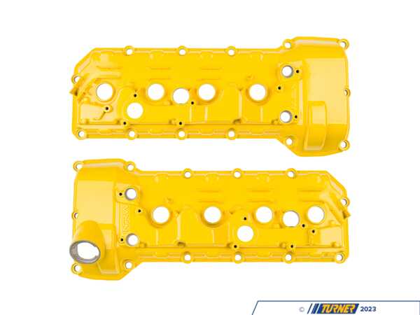 NRW Design NRW Designs S65 Aluminum Valve Cover - Smooth Yellow S65VCSY