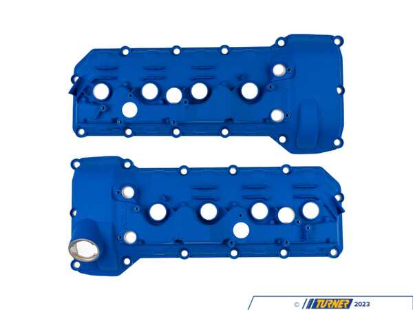 NRW Design NRW Designs S65 Aluminum Valve Cover - Wrinkle Blue S65VCWBLU