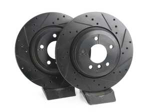 Rear V5 Drilled & Slotted Brake Rotors - Set (324x20)
