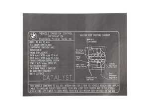 Genuine BMW Label "Exhaust Emission" - 71227546449 - E53