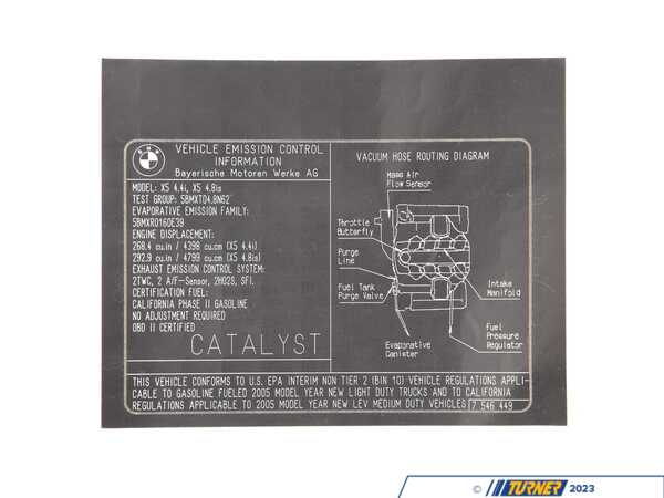 Genuine BMW Genuine BMW Label "Exhaust Emission" - 71227546449 - E53 71227546449