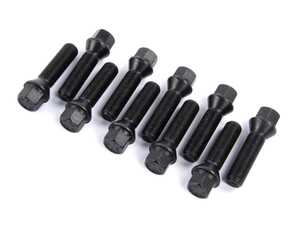 Dinan Cone Seat Lug Bolt Kit - M14x1.25x45mm - Black