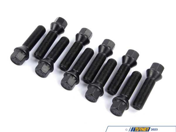 Dinan Dinan Cone Seat Lug Bolt Kit - M14x1.25x45mm - Black D220-0006