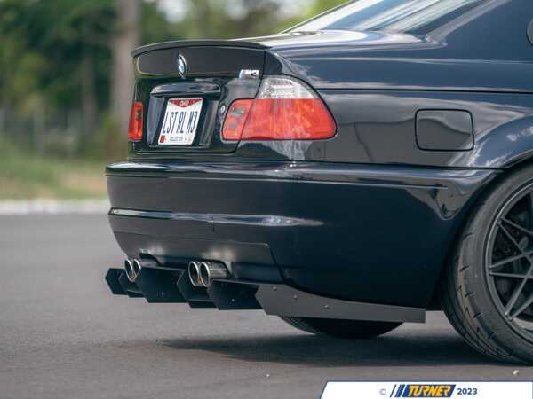 Enthusiast Bundles Street Flow Rear Diffuser & ABS High-Kick Trunk Spoiler - E46 M3 047616LA01EBKT