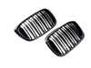 AUTOTECKNIC Autotecknic Painted Dual-Slat Glazing Black Front Grille Set - G01 X3 | G02 X4  ATK-BM-0256-DS-G View 1