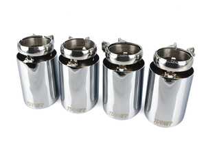 Turner - 3.5" Mirror Chrome Swivel Exhaust Tips - Set of 4