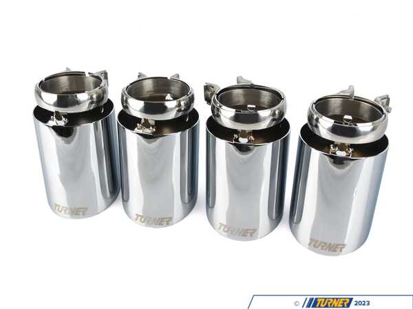 Turner Motorsport Turner - 3.5" Mirror Chrome Swivel Exhaust Tips - Set of 4 049478la03-01KT1
