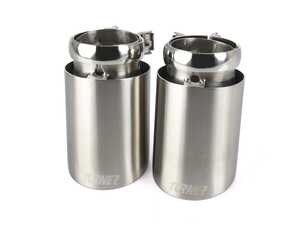 Turner 3.5" Brushed Aluminum Swivel Exhaust Tips - Set of 2