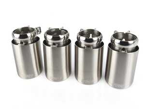 Turner - 3.5" Brushed Aluminum Swivel Exhaust Tips - Set of 4