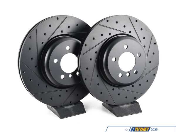 ECS ECS Front V5 Drilled & Slotted Brake Rotors - Set (370x30) 34106797606-XS