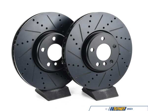 ECS Front V5 Drilled & Slotted Brake Rotors - Set (348x36) 34116898729-XS