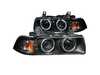 Anzo BMW E36 Projector Headlights W/ Halo - Black anz121011- View 1
