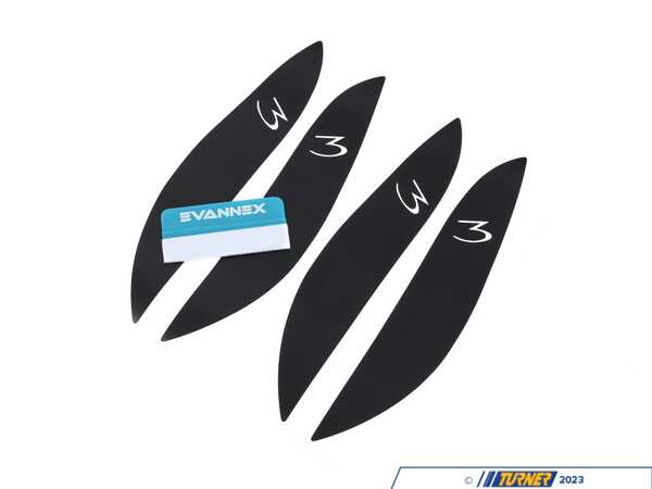 EVANNEX Vinyl Headlight Accent Kit for Tesla Model 3 - satin black EYEBROW-3