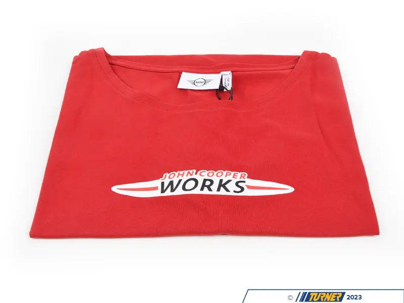 80142454495 - MINI JCW Women's Logo T Shirt Logo Chili Red