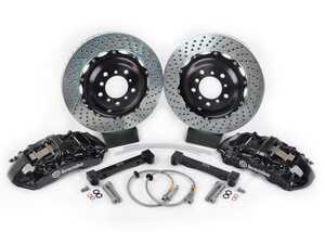 01-06 M3 (E46), 06-08 Z4 M-Coupe/Roadster (E85, E86), Front, Drilled, Black, 6 Piston, 355x32 2-Piece