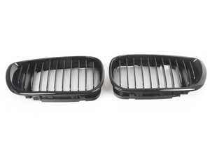 Autotecknic Glazing Black Front Grille Set - E46 3 Series Sedan / Touring LCI