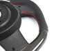 ECS MINI R53 Flat Bottom Carbon Fiber Steering Wheel (Carbon/Perforated Leather/Red Stitching)  RED Center Stripe - Gen 1 Three Spoke BM152-R5302-CPRR View 4