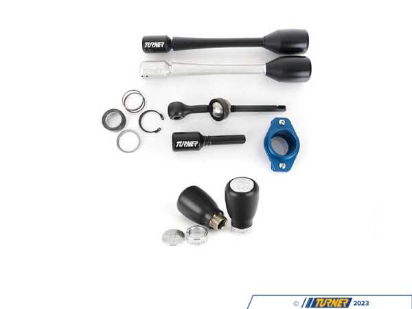 Enthusiast Bundles E34 6-Speed Weighted Shift Knob With Turner Double Adjustable Short Shift Kit 026017TMS09EBKT
