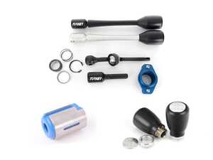 E9X 6-Speed Weighted Shift Knob AND Polyurethane Shifter Arm Bushing With Turner Double Adjustable Short Shift Kit