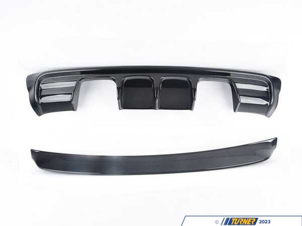 Enthusiast Bundles E46 M3 ABS High Kick Rear Spoiler & ABS Diffuser 028979TMS01EBKT