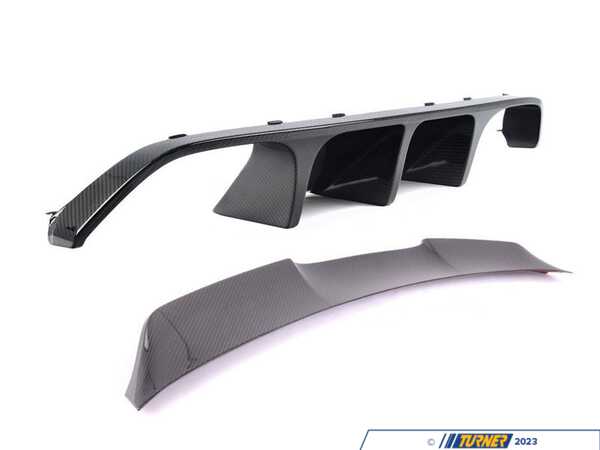 Enthusiast Bundles F82 M4 Carbon High Kick Trunk Spoiler With Carbon Diffuser 024594TMS01EBKT