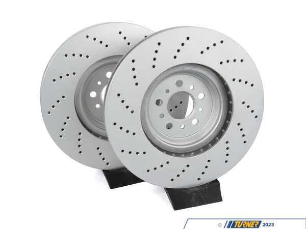 ECS BMW G8X M2 M3 Front V5 Drilled Brake Rotors - Set (380x36) 34108093709-X