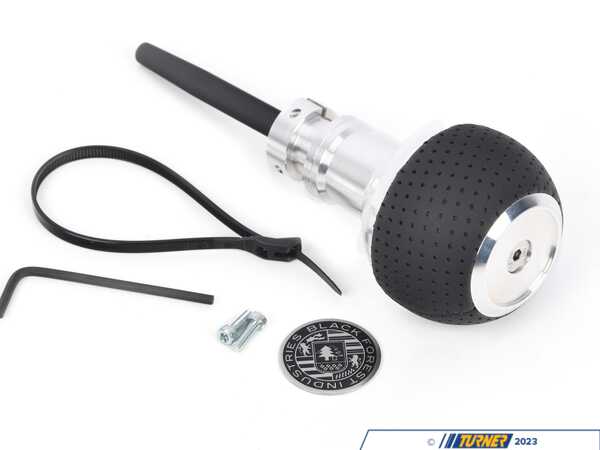 Black Forest Industries BFI GS2 Automatic Shift Knob - Silver w/ Black Perforated Air Leather - E82/88 E9X E85/89 Z4 (Automatic Trans) GS2-BMA-2