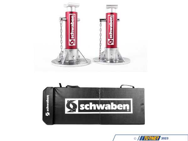 Enthusiast Bundles Aluminum 3-Ton Jack Stands With Mechanic's Folding Ground Pad - Set Of 2 005945SCH01A02KT