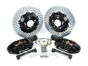 01-06 M3 (E46), Rear, Drilled, Black, 4 Piston, 345x28 2-Piece