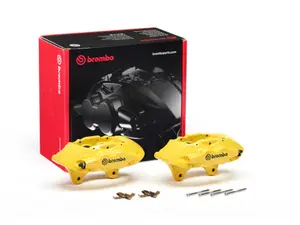 Brembo 4-Piston Brake Caliper Set - Front - Yellow