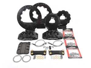 Wilwood Dynapro 6 Front Hat Kit 12.88in Drilled Black - R53/R56