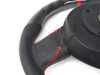 ECS MINI R56 Flat Bottom Carbon Fiber Steering Wheel (Carbon/Perforated Leather/Red Stitching/Red Center Stripe) - Gen 2 BM152-R5606-CPRR View 6