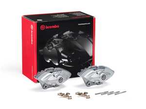 Brembo 2-Piston Brake Caliper Set - Rear - Silver