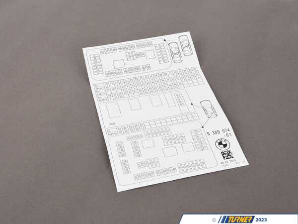Genuine BMW MAP, FUSE GROUPING 61149389074