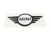 Genuine MINI Hood Emblem Black "Aspen White" 51145A5EA73 View 1