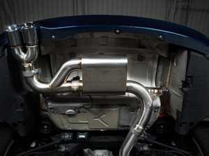 Performance Valved Cat-Back Exhaust With Milled Finish Aluminum Skid Plate - F3X B46/B48