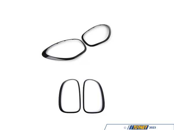Bremmen Parts MINI R60 Headlight Countryman And Taillight Trim Rings Set Jet Black 51139812899kt1KT