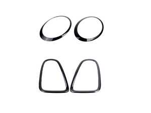 MINI R56 R57 R58 R59 Headlight & Taillight Trim Ring Jet Black 