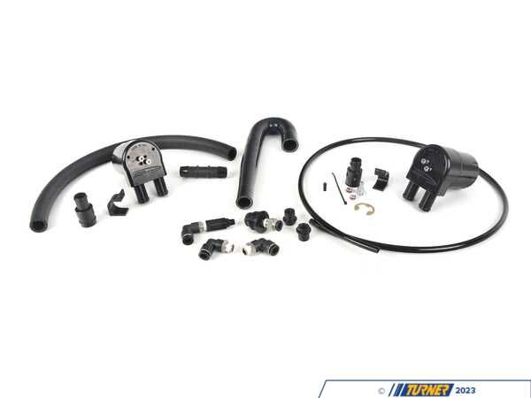 Burger Motorsports Dual BMS Turbo Double Baffled Oil Catch Can Kit - Vac & Boost Side - 535 BDCC-N54-535