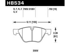 Hawk DTC-70 Race Brake Pads - Front - E60, E82, E89, E9X