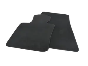 Front Carpet Factory Floor Mats Set Velour Black - Priced As Set