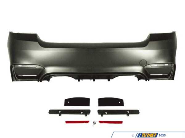 Suvneer M4 Style Rear Bumper w/ Quad Exit - E92 E93 3-Series Coupe & Convertible E92M4RR