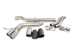Muffler And Res Delete & 3.5" Chrome Exhaust Tips - E82 128i